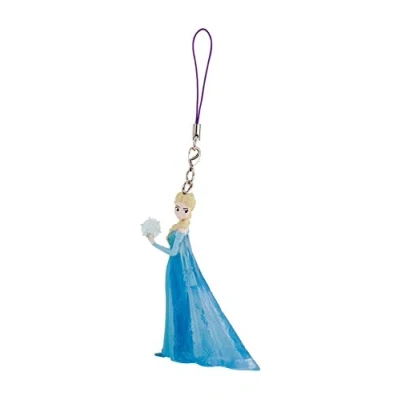 Image of Bullyland unisex child Walt Disney Frozen Elsa 13071 Keychain Ice Queen, Mini Elsa, approx 7.5cm tall, to attach your keychain, purse or backpack, Bleu, 3x7,5x14,5