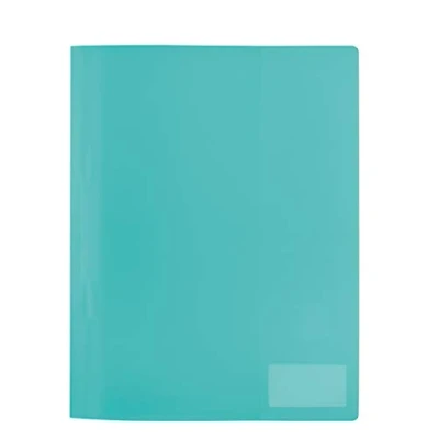 Image of HERMA Project File A4 Translucent, with inscription label, made of wipeable and sturdy plastic, report folder for school, turquoise
