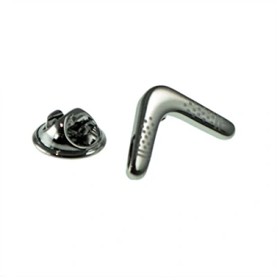 Image of Rhodium Plated Boomerang Lapel Pin Badge XNP216