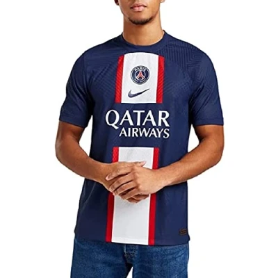Image of Nike PSG Paris Saint Germain Season 2023/2024 Official Home Stadium Men&#039;s T Shirt XS
