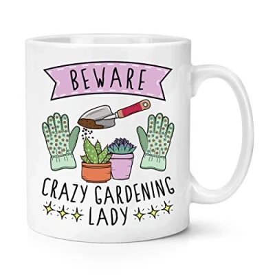 Image of Beware Crazy Gardening Lady 10oz Mug Cup