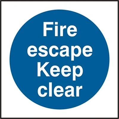 Image of Fire Escape Keep Clear Sav Pk5 100mm X