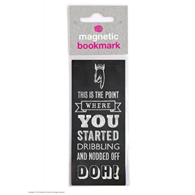 Image of Brainbox Candy Funny &#039;Fell Asleep&#039; Magnetic Bookmark Perfect Little Birthday Gift for Him Her Friends Book Lovers Bookworms Stocking Fillers