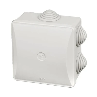 Image of Stag Square Enclosure With Clip On Lid And Glands Grey 80mm X 50mm Se03