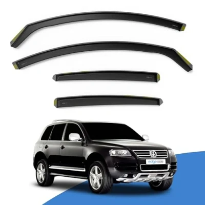 Image of Edgevisors Wind Deflectors Set Fits: VW Touareg MK1 2003 2009 5 Door SUV 4pc