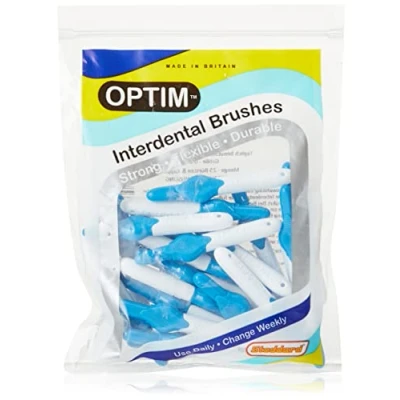 Image of OPTIM Interdental Brushes Pack of 25 Blue 0.6 mm Size 3