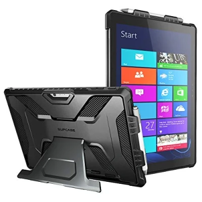 Image of SUPCASE UB Pro Series Case for Microsoft Surface 7 Plus (2021)/Pro 7/Pro 6/Pro 5/Pro 4/Pro LTE Full Body Kickstand Protective (Black) 12.3 inches