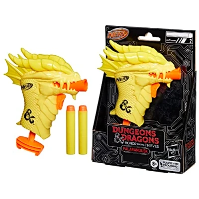 Image of Nerf MicroShots Dungeons &amp; Dragons Palarandusk Blaster and 2 Elite 2.0 Darts, D&amp;D Toys