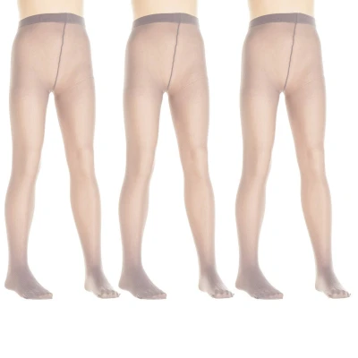Image of Vignoni Girls Pack 3 Opaque Panties of 40 deniers 1152 girl Grey Polyamide Size 8 10Y