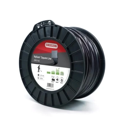Image of Oregon Square Nylium 295314E Heavy Duty Trimmer Line for Dry Vegetation On Rocky Ground Spool,3.75 mm x 100 M, Black