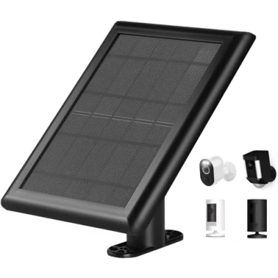 Image of Zahala Battery Solar Panel for Ring Spotlight &amp; Stick Up Outdoor Cam Battery, Portable Charger Compatible with Security Camera Replacement (Black)