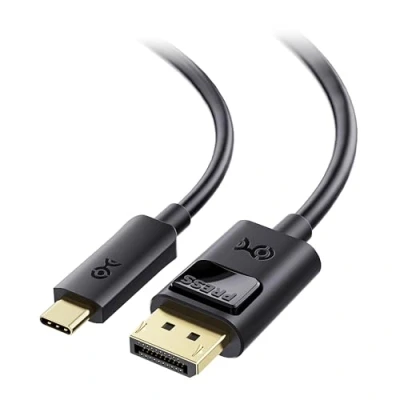 Image of Cable Matters 32.4Gbps Bidirectional USB C to DisplayPort 1.4 1.8m Support 8K 60Hz/4K 240Hz (Thunderbolt 4 DisplayPort, Cable) Black Works with iPhone 15 MacBook XPS