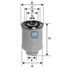 Image of 1112654, 5025101, YL4J9155BA Fuel Filter UFI 24.375.00 Insert NISSAN: X Trail, Primera Hatchback, TERRANO 2