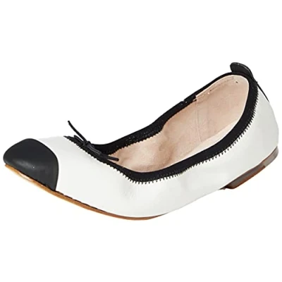 Image of Bloch Women&#039;s Classica Pearl Ballet Flat, WHT/BLK, 4 UK