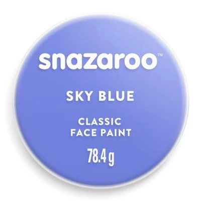 Image of Snazaroo Classic Face and Body Paint for Kids Adults, Sky Blue Colour, Water Based, Easily Washable, Non Toxic, Makeup, Painting Parties, Ages 3+