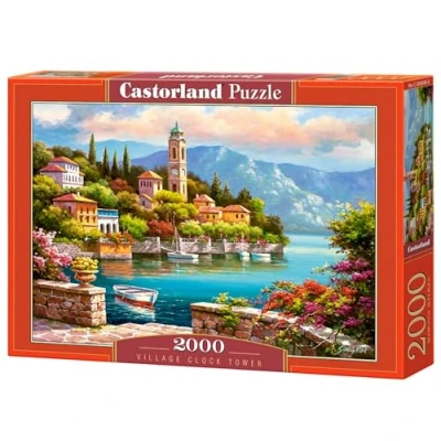 Image of Castorland C 200696 Village Clock Tower Jigsaw Puzzle, Multicolour