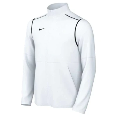 Image of Nike FJ3026 100 Y NK DF PARK20 TRK JKT K R Jacket Unisex WHITE/BLACK/BLACK Size XS