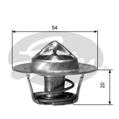 Image of 22545290 Engine thermostat GATES TH00191 91C without housing JEEP: CHEROKEE II, GRAND 2, WRANGLER 2