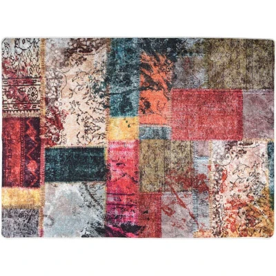 Image of vidaXL Rug Washable Patchwork 120x180 cm Multicolour Anti Slip