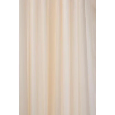 Image of Croydex Water Resistant Machine Washable Cling Plain Ivory Textile Shower Curtain, 1800 x 1800mm