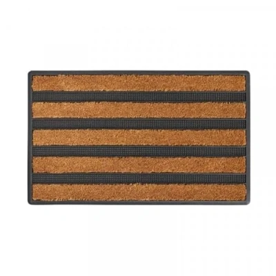 Image of Muck Off! Combi Brush Mat 45 x 75cm Coir and Rubber Deep Pile Ideal for high footfall areas