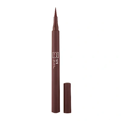 Image of 3INA MAKEUP The Color Pen Eyeliner 575 Brown Liquid 10h Longwear Smudge proof Formula for Sensitive Eyes Precise Felt Tip Matte Liner Vegan Cruelty Free