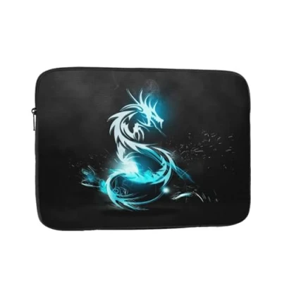 Image of Dragon Printed Laptop Sleeve For 17 Inch Laptop, Shockproof Oxford Fabric Protective Case Bag