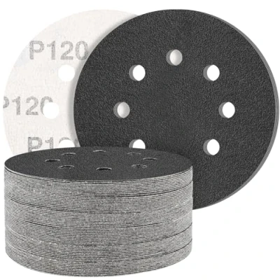 Image of STEBRUAM Orbital Sander Discs, 125mm Sanding Discs 50PCS Silicon Carbide Sandpaper Dry Wet Include 120 Grit for Waterproof Grinder Polishing/Metal/Automotive