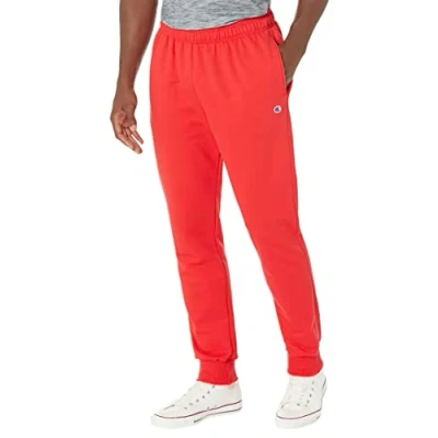 Image of Champion Men&#039;s, Powerblend, Fleece Joggers, Comfortable Sweatpants (Reg. Or Big &amp; Tall), Scarlet C Patch Logo, Large