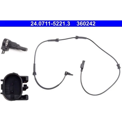 Image of 51797173, 52081842, 52199223 ABS Sensor ATE 24.0711 5221.3 1080mm FIAT: 500 Hatchback, C Convertible, ABARTH: / 595 695 Hatchback