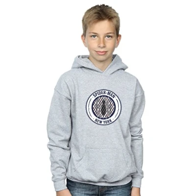 Image of Marvel Boys Spider Man New York 62 Hoodie Sport Grey 12 13 Years