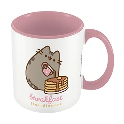 Image of Pusheen Ceramic Mug in Presentation Gift Box with Pancake Design, 315ml Official Merchandise, Gold