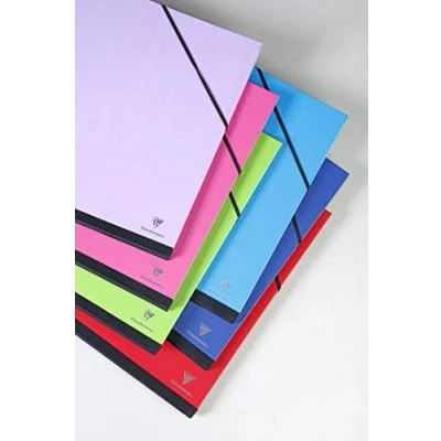 Image of Clairefontaine Ref 144401C Art Folder with Elastic Straps Closure Single Random Colour Customisable Vellum Card Surface, Suitable for 50 x 65cm Sized Documents