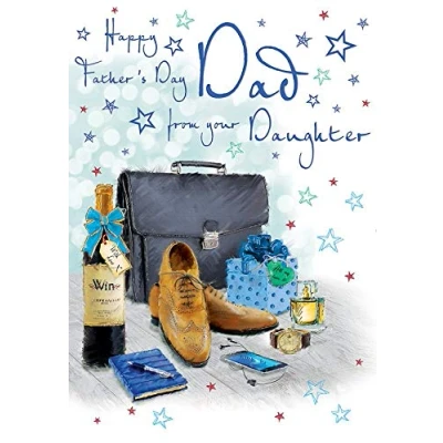 Image of Father&#039;s Day Card Dad From Daughter 9 x 6 inches Regal Publishing