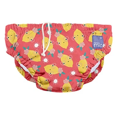Image of Bambino Mio, Revolutionary Reusable Swim Nappy Pants for Babies and Toddlers, Boys Girls, Lemon Twist, Small (