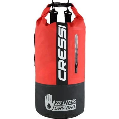 Image of Cressi Unisex Dry Waterproof Bag Backpack for Sports activities, Black/Red/Bicolor, 20 LT UK