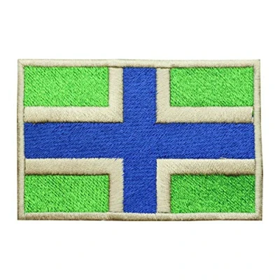 Image of Gloucestershire County Flag Logo Embroidered Iron on Patch Sew Badge Applique for Clothes