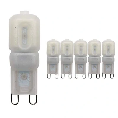 Image of Pack of 5 G9 14 SMD 2835 LED bulbs, AC 220 V, (2.5 W, replaces 20 W halogen), lm, cool white, bulb, plastic top bulb
