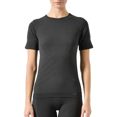 Image of Risalti Thermal Tops Womens Short Sleeved Energy Top Breathable Microfibre, Women&#039;s Technical, Underwear Seamless, Base Layer Made in Italy