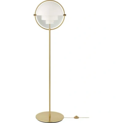 Image of GUBI Multi Lite floor lamp, height 148 cm, brass/white