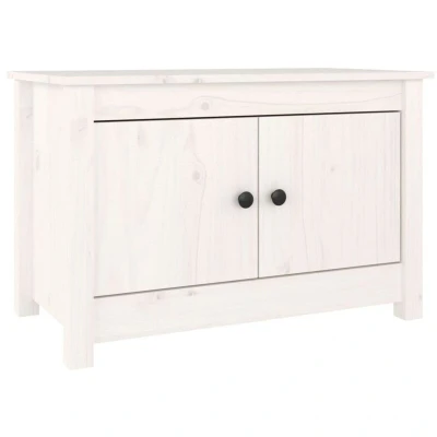 Image of vidaXL Shoe Cabinet White 70x38x45.5 cm Solid Wood Pine