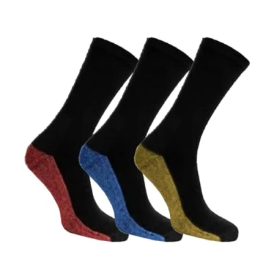 Image of TT ThreadTrade 6 Pairs Men&#039;s Industrial Crew Boot Work Socks Cushioned Heavy Duty Reinforced Toe &amp; Heel Athletic Sports UK 11