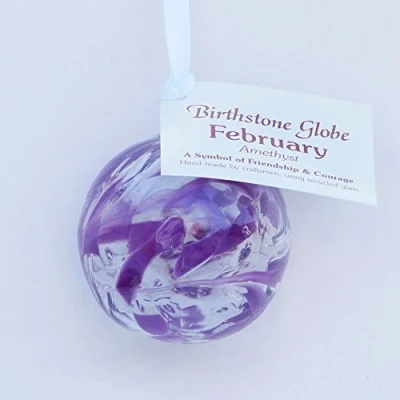 Image of February Birthstone Amethyst Friendship Globe Small