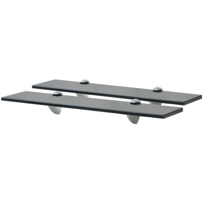 Image of vidaXL Floating Shelves 2 pcs Glass 50x10 cm 8 mm
