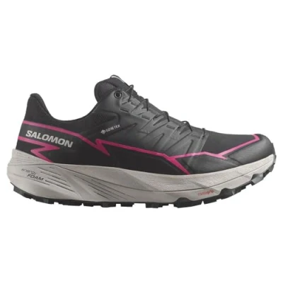 Image of Salomon women&#039;s Thundercross Gore tex Sneaker, Black/Black/Pink Glo, 6.5 UK