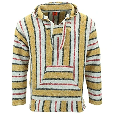 Image of LOUDelephant Recycled Mexican Baja Jerga Hoody Gold Stripe (X Large)