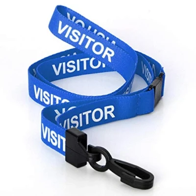 Image of CKB LTD Visitor LANYARDS Breakaway Safety Lanyard Neck Strap Swivel Plastic Clip for ID Card Holder Pull Quick Release Design (Pack of 20, Blue)