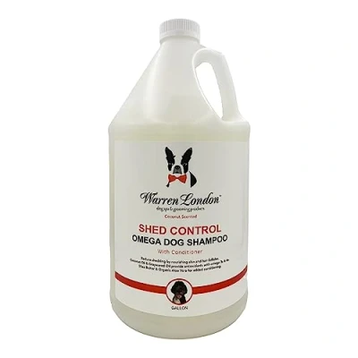 Image of Warren London Shed Control Shampoo 3.8L Professional Pet Grooming Solution Reduces Shedding Nourishing Formula for Dogs and Cats