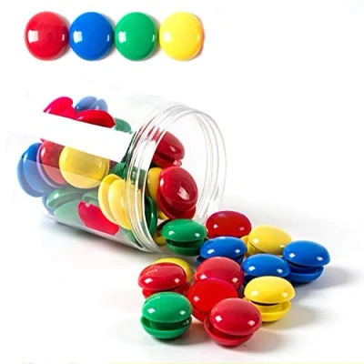 Image of Notice Board/Planning Magnets, Tiberham 80 Pack 20 mm Round Plastic Covered Magnetic Buttons, Refrigerator Whiteboard Magnets for School Office Home 4 Assorted Colors