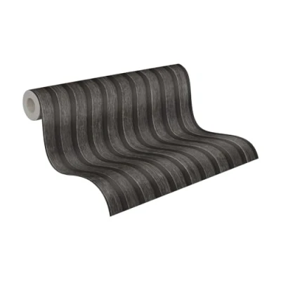 Image of A.S. Création PintWalls II 391094 Wooden Wallpaper Acoustic Panels Grey Black Slat Wall 10.05 m x 0.53 Made in Germany